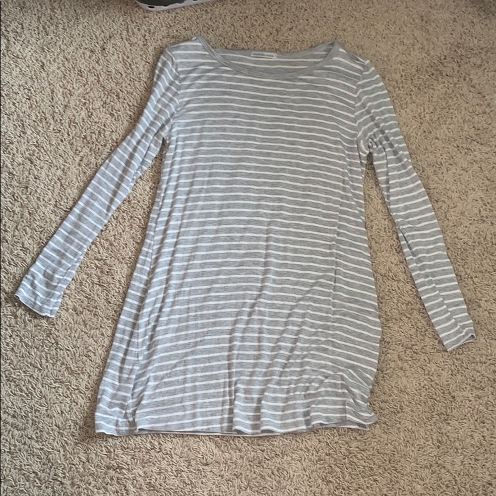 Grey and White Dress